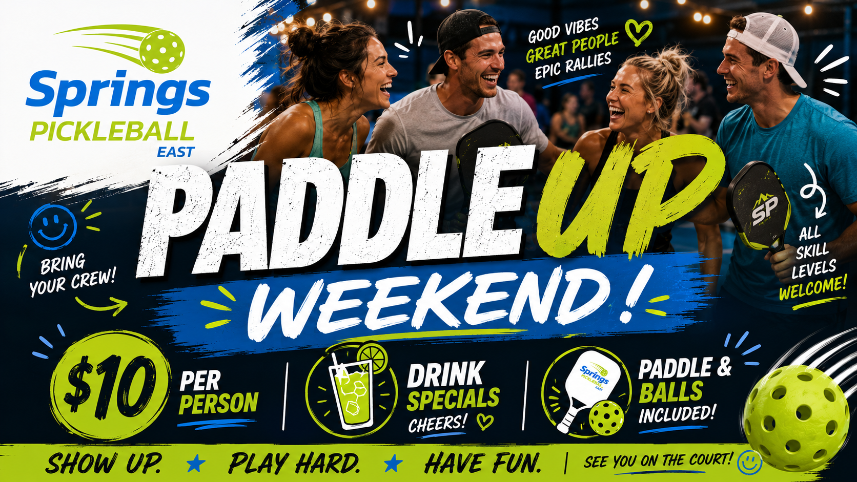 Paddle Up Weekends at Springs Pickleball